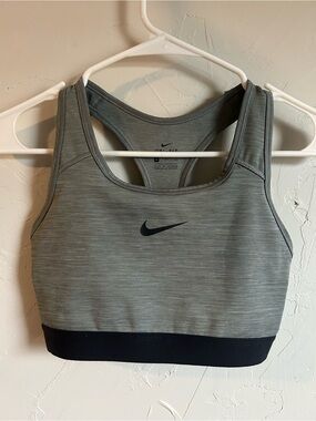 Nike Gray Sports Bra with Black Underband